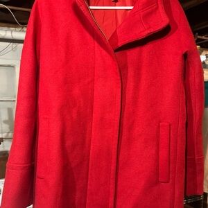 J. Crew Vibrant Red Trench Coat